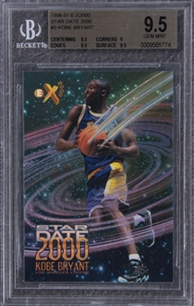 1996-97 Skybox E-X2000 #3 Kobe Bryant Star Date 2000 Rookie Card - BGS GEM MINT 9.5